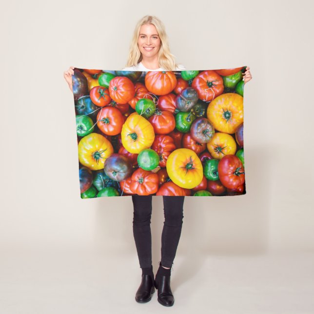 Farms | Colorful Tomato Harvest Fleece Blanket (In Situ)