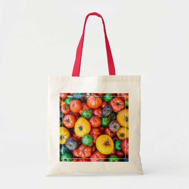 Farms | Colorful Tomato Harvest Tote Bag (Front)