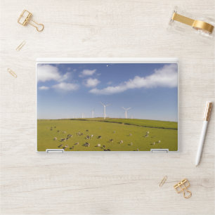Farms Cows Near Windmill Farm HP Laptop Skin