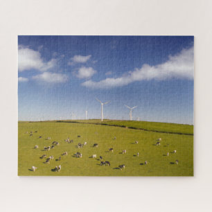 Farms Cows Near Windmill Farm Jigsaw Puzzle