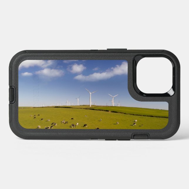 Farms | Cows Near Windmill Farm Otterbox iPhone Case (Back Horizontal)