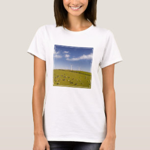 Farms Cows Near Windmill Farm T-Shirt