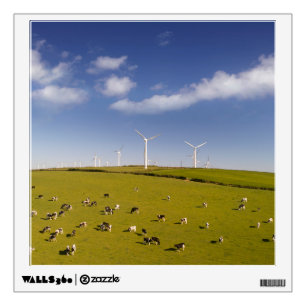 Farms Cows Near Windmill Farm Wall Decal