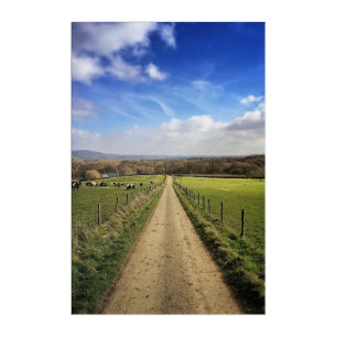 Farms   English Countryside Dirt Road Acrylic Print