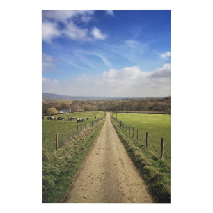Farms   English Countryside Dirt Road Faux Canvas Print