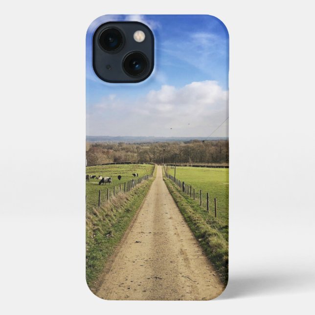 Farms | English Countryside Dirt Road iPhone Case (Back)