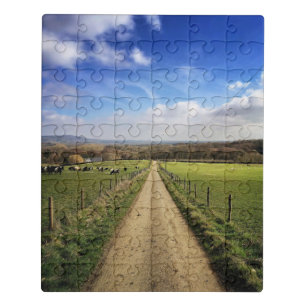 Farms English Countryside Dirt Road Jigsaw Puzzle
