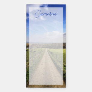 Farms English Countryside Dirt Road Magnetic Notepad