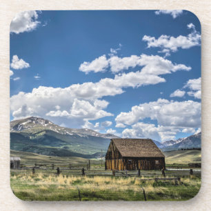 Farms   Farm Below the Colorado Mountains Beverage Coaster