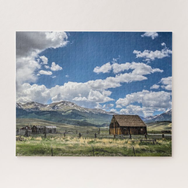 Farms | Farm Below the Colorado Mountains Jigsaw Puzzle (Horizontal)