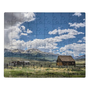 Farms   Farm Below the Colorado Mountains Jigsaw Puzzle