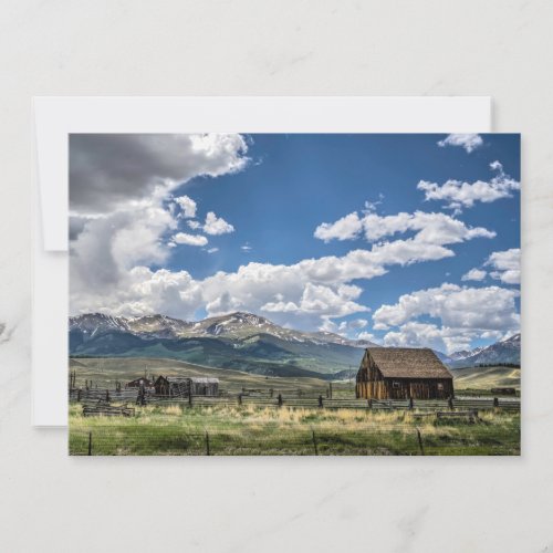 Farms  Farm Below the Colorado Mountains Thank You Card