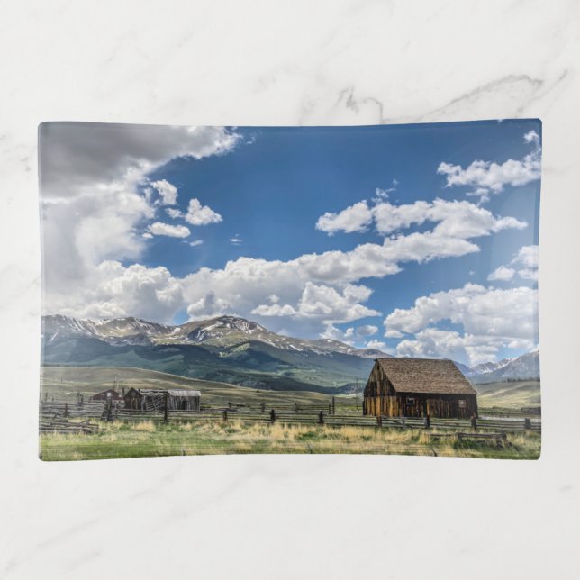 Farms | Farm Below the Colorado Mountains Trinket Tray (Front)