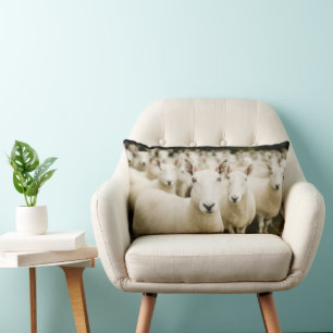 Farms Herd of Sheep Lumbar Pillow