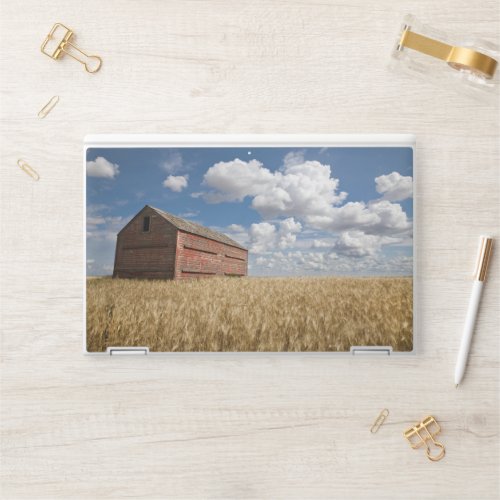Farms  Old Red Barn in Wheat Field HP Laptop Skin
