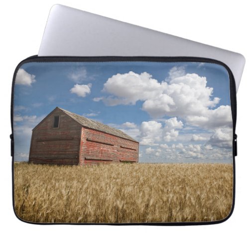 Farms  Old Red Barn in Wheat Field Laptop Sleeve
