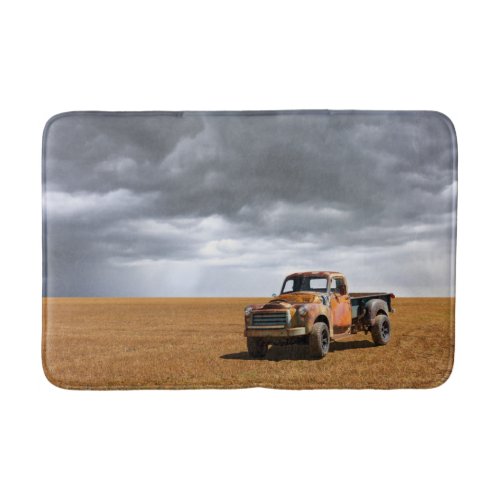 Farms  Old Truck in Field Bath Mat