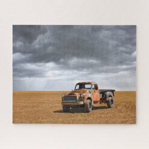 Farms Old Truck in Field Jigsaw Puzzle