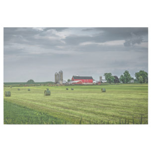 Farms Red Barn & Silo in Spring Gallery Wrap
