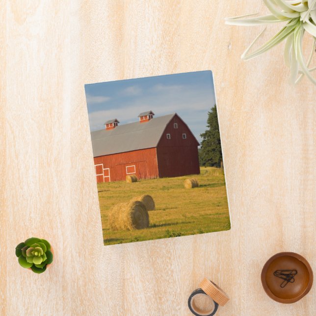 Farms | Red Barns Near Hay Bales Mini Binder (InSitu)