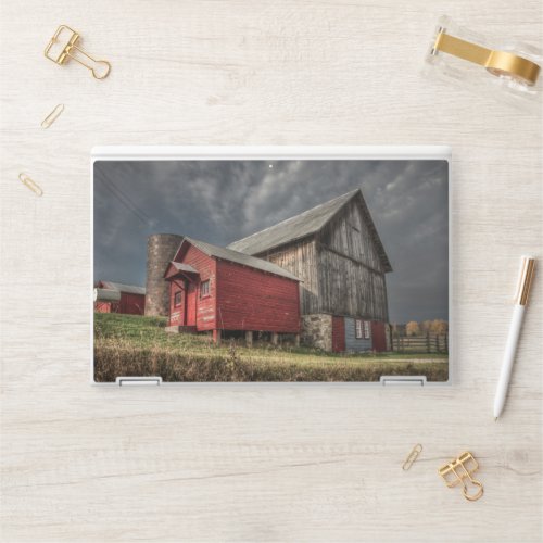 Farms  Red Wooden Barn in Michigan HP Laptop Skin