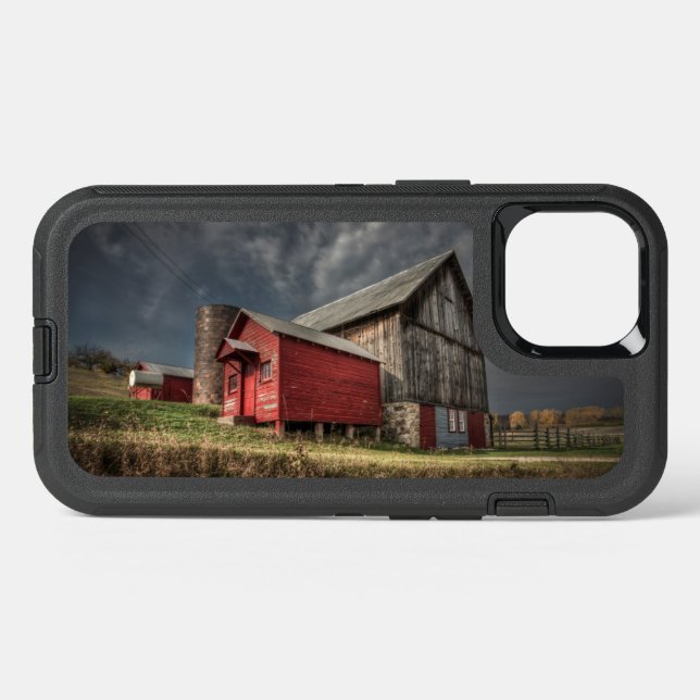 Farms | Red Wooden Barn in Michigan Otterbox iPhone Case (Back Horizontal)
