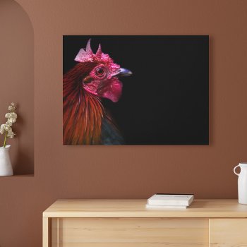 Farms | Rooster Head Shot Canvas Print by intothewild at Zazzle