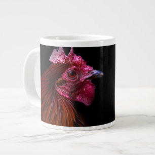 Farms Rooster Head Shot Giant Coffee Mug