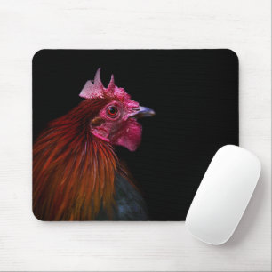 Farms Rooster Head Shot Mouse Pad