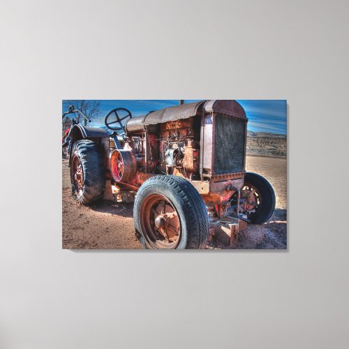 Farms  Rusty Antique Tractor Canvas Print