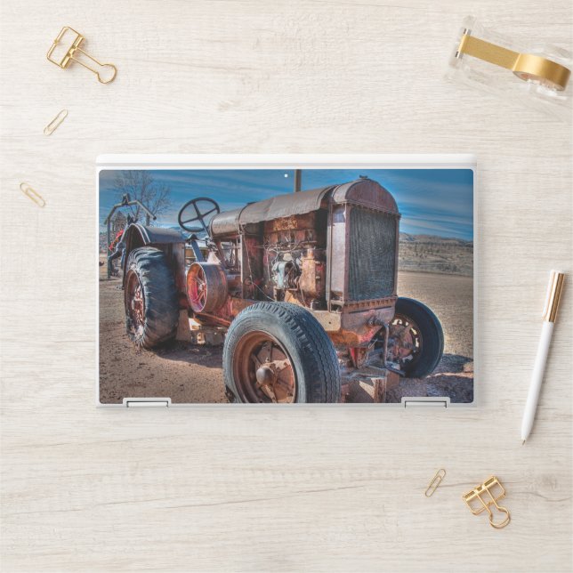 Farms | Rusty Antique Tractor HP Laptop Skin (Desk)