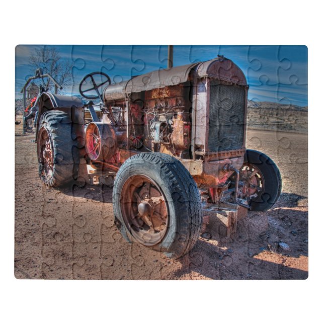 Farms | Rusty Antique Tractor Jigsaw Puzzle (Puzzle Horizontal)
