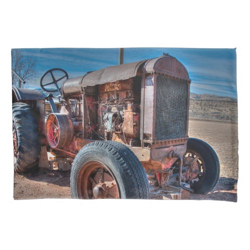 Farms  Rusty Antique Tractor Pillow Case