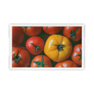 Farms Shiny Red & Yellow Tomatoes Acrylic Tray