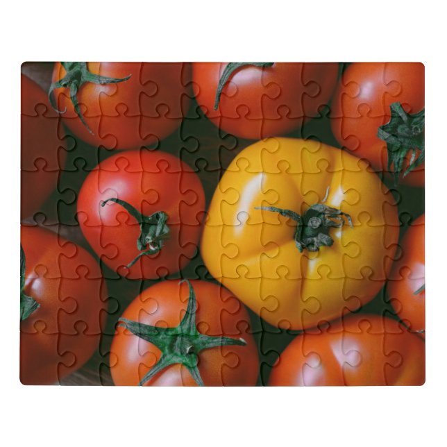 Farms | Shiny Red & Yellow Tomatoes Jigsaw Puzzle (Puzzle Horizontal)