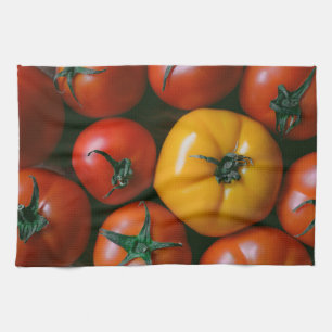 Farms   Shiny Red & Yellow Tomatoes Kitchen Towel