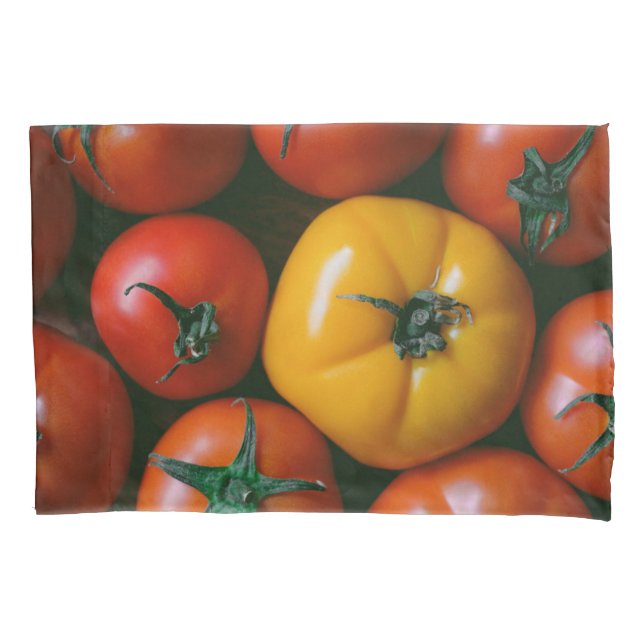 Farms | Shiny Red & Yellow Tomatoes Pillow Case (Front)