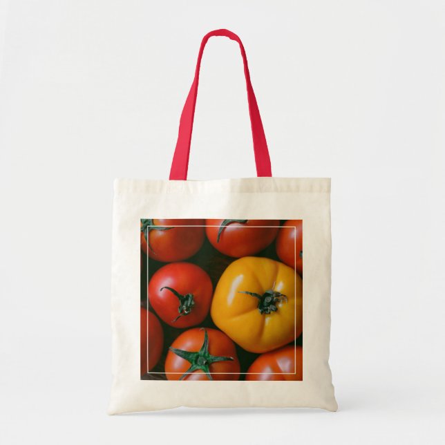 Farms | Shiny Red & Yellow Tomatoes Tote Bag (Front)