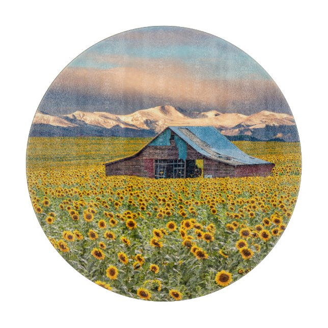 Farms | Sunflower Field Cutting Board (Front)