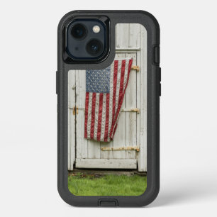 Farms White Barn Door With American Flag iPhone 13 Case