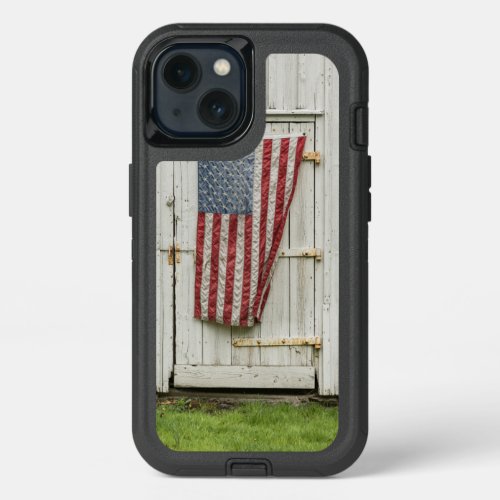Farms  White Barn Door With American Flag iPhone 13 Case