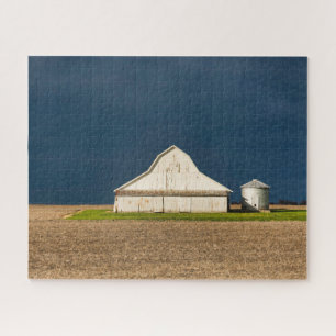 Farms White Barn & Silo Jigsaw Puzzle