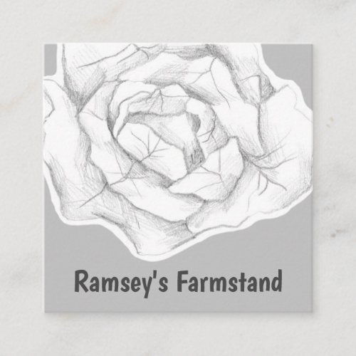 Farmstand Cabbage Vegetable Fresh Produce Square Business Card