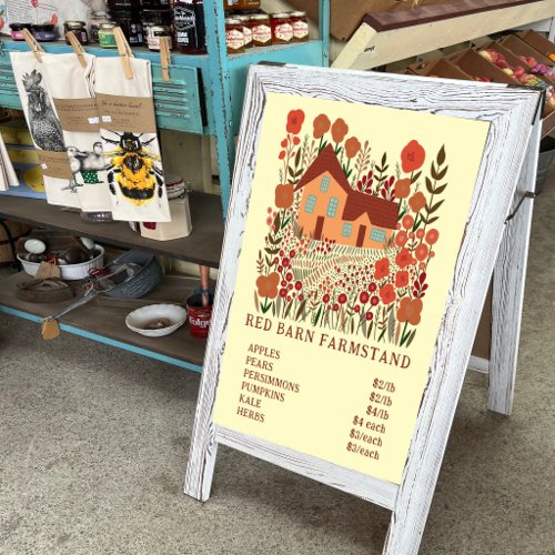 FARMSTAND Farmers Market PRICE LIST Farmhouse Foam Board