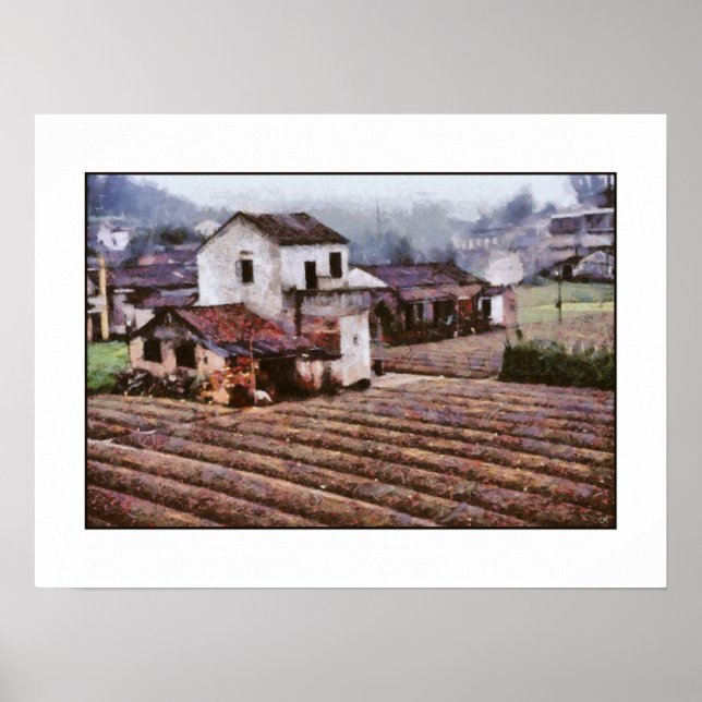 Farmstead Farm Landscape Country Garden Poster (Front)