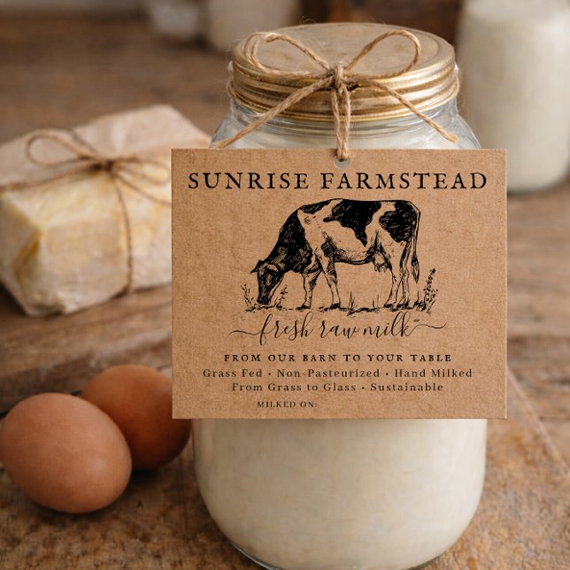 Farmstead Raw Milk Cow | Custom Farm Stamp (Creator Uploaded)