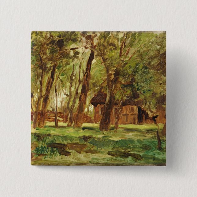 Farmstead under Trees Button (Front)