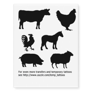 Farmyard animal transfers and temporary tattoos