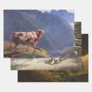 Farmyard Animals (Rural Creatures) Selection Wrapping Paper Sheets