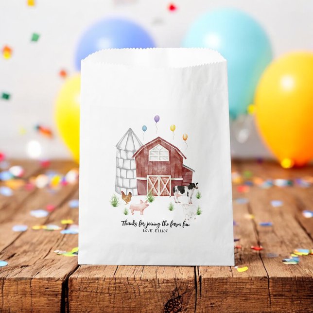 Farmyard Barnyard Farm Animals Birthday Party Favor Bag (Creator Uploaded)